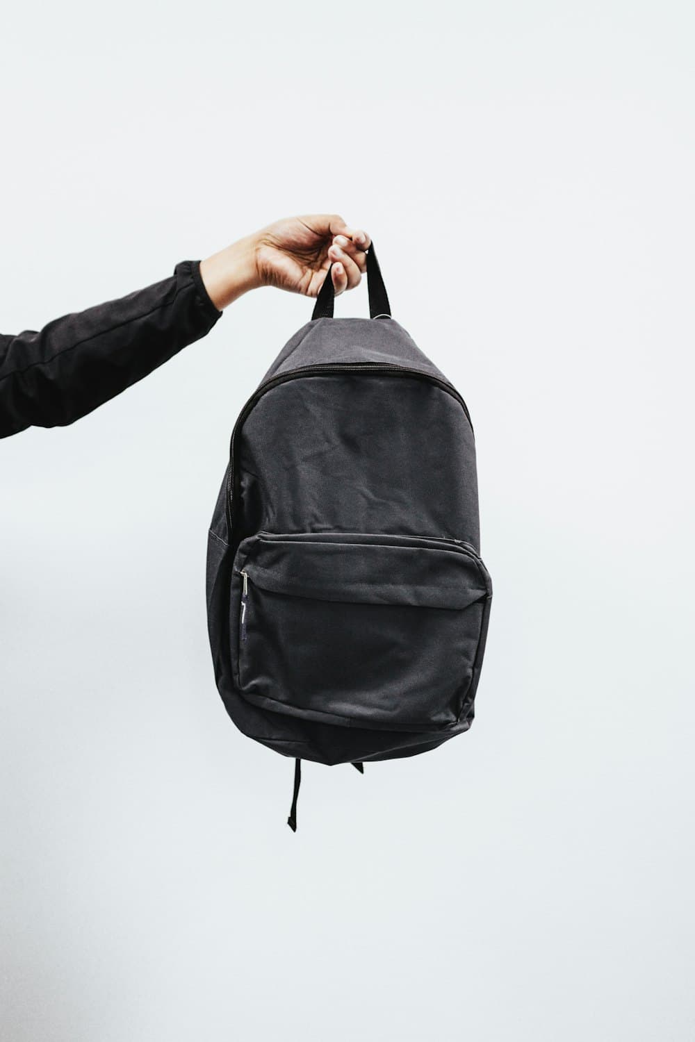 Canvas backpack packed for delivery